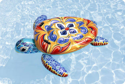 Oppustelig Bademadras Skildpadde 186x168 cm Grøn