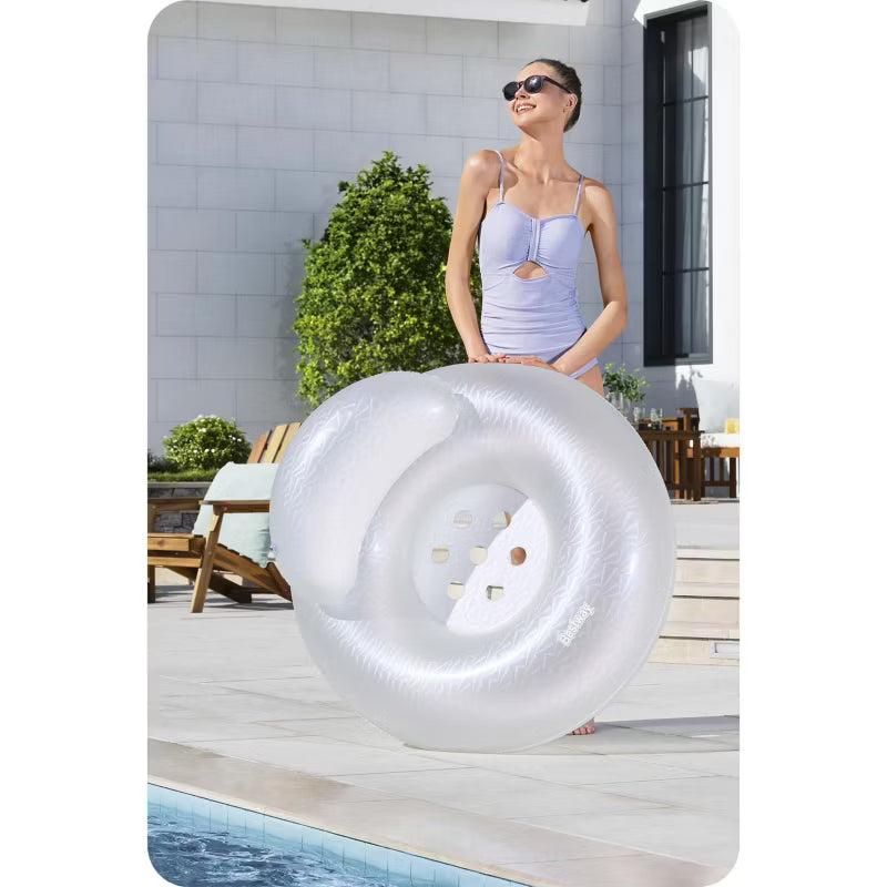 Oppustelig Badering Moon Dust 107 cm Hvid