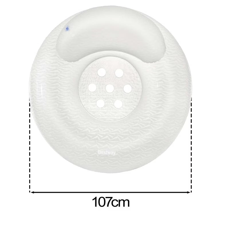 Oppustelig Badering Moon Dust 107 cm Hvid