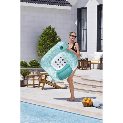 Oppustelig Badestol 102x94 cm Blå 43097N