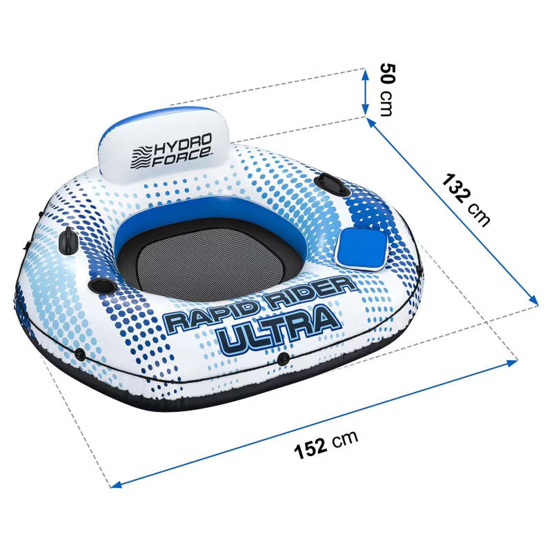 Oppustelig Badestol Rapid Rider 152x132x50 cm Flerfarvet