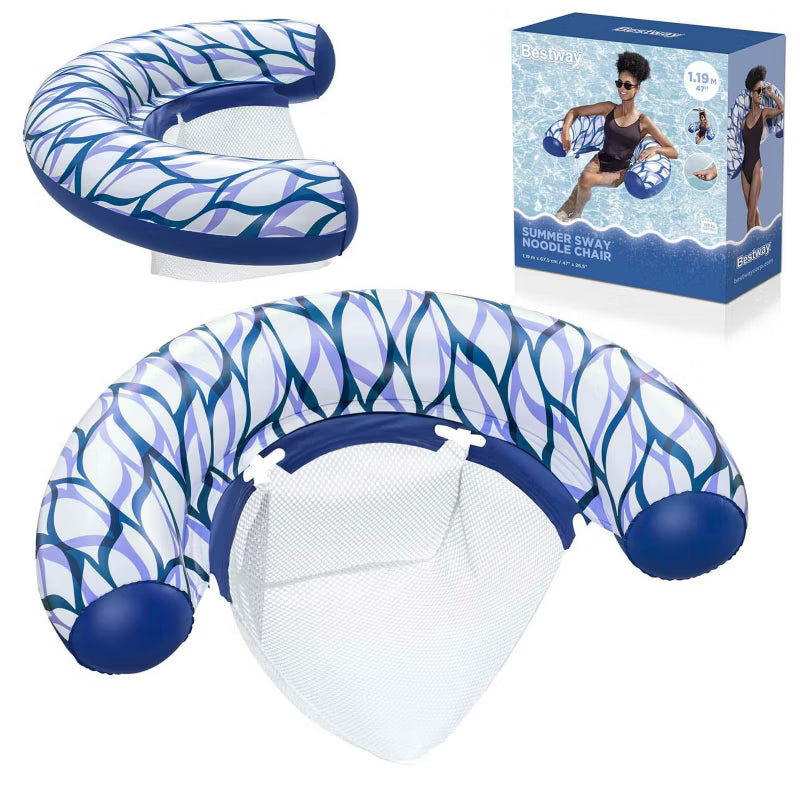 Oppustelig Badestol Summer Sway 119x67,5 cm Blå