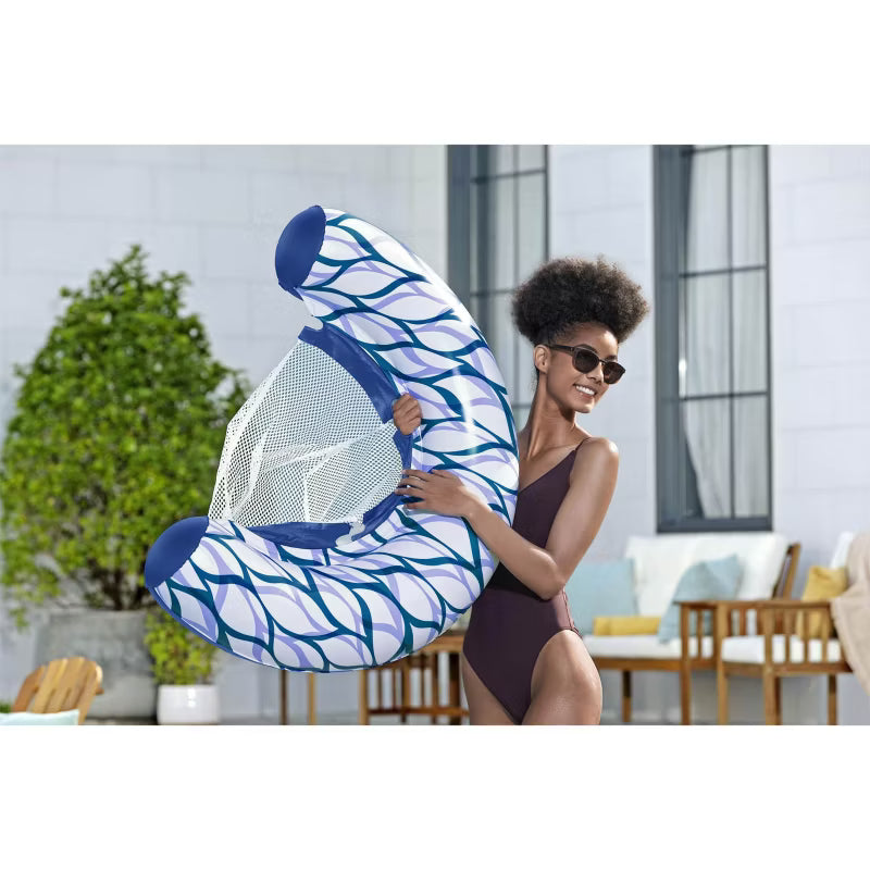Oppustelig Badestol Summer Sway 119x67,5 cm Blå