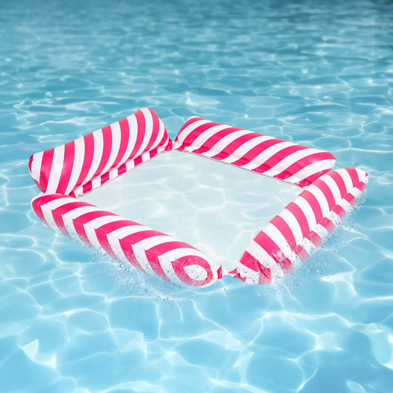 Oppustelig Luftmadras 120x106 cm Pink med Net