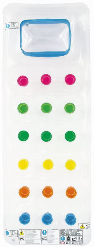 Oppustelig Luftmadras 173x63 cm Flerfarvet