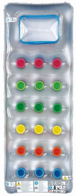Oppustelig Luftmadras 173x63 cm Flerfarvet