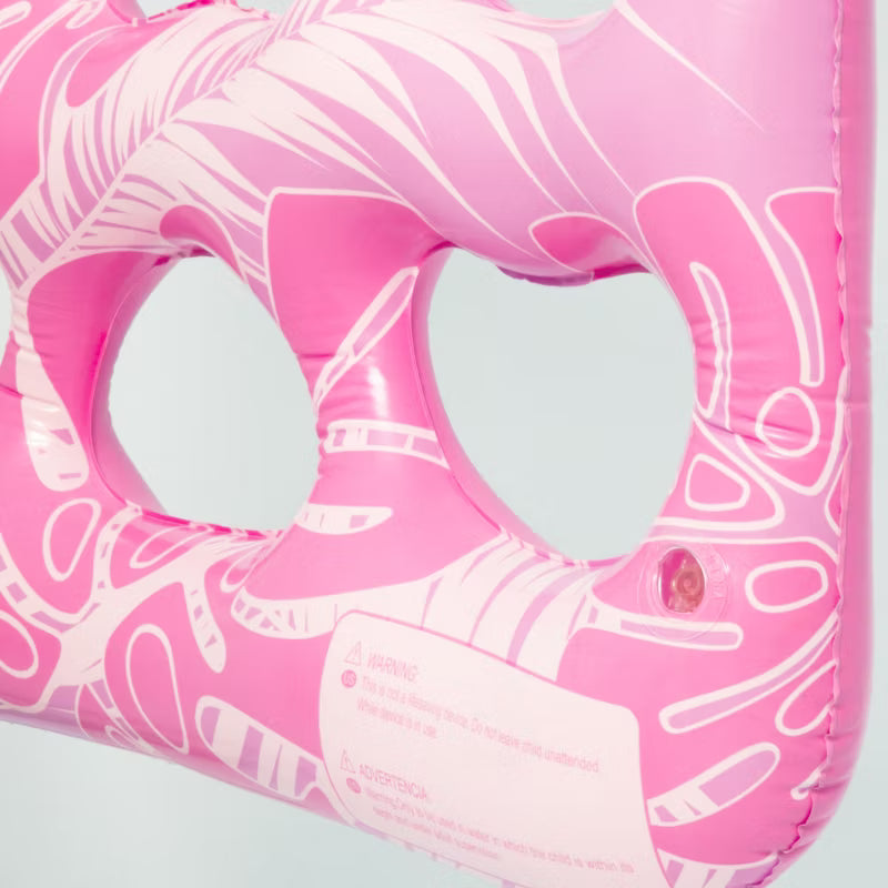 Oppustelig Luftmadras 180x90 cm Lyserød med Pumpe
