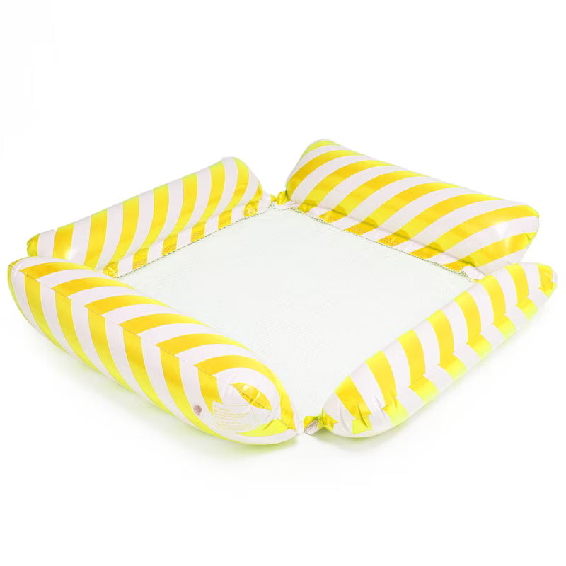 Oppustelig Luftmadras med Net 120x106 cm Gul