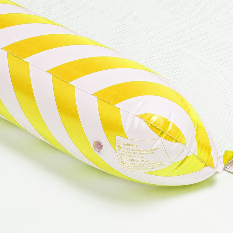 Oppustelig Luftmadras med Net 120x106 cm Gul