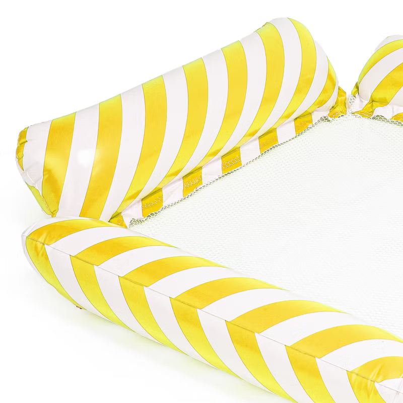 Oppustelig Luftmadras med Net 120x106 cm Gul