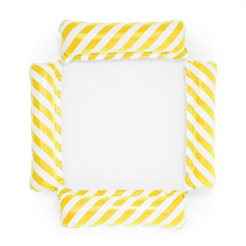 Oppustelig Luftmadras med Net 120x106 cm Gul