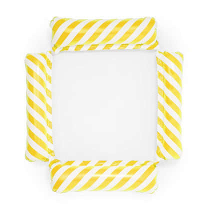 Oppustelig Luftmadras med Net 120x106 cm Gul