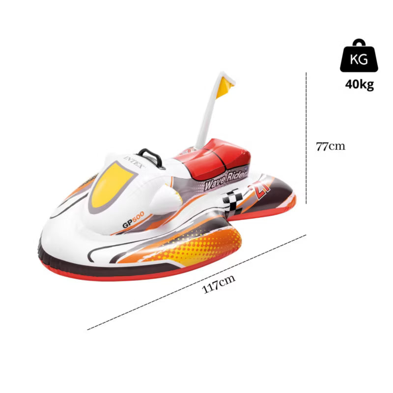 Oppustelig Vandscooter Wave Rider 117x77 cm Flerfarvet