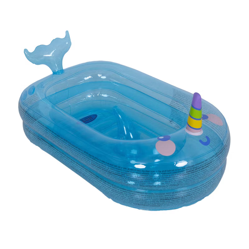 Oppusteligt Babybadekar Hval 95x62 cm Blå
