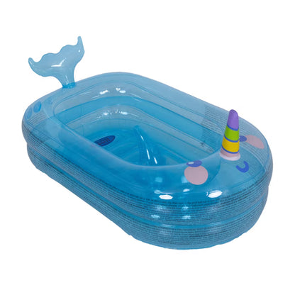 Oppusteligt Babybadekar Hval 95x62 cm Blå