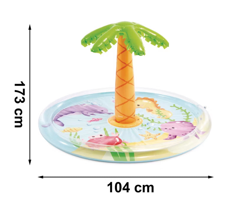 Oppusteligt Børnebassin Palme 173x104 cm