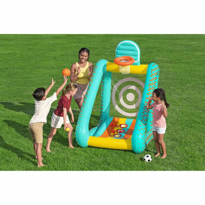 Oppusteligt Havespil 3-i-1 127x109x178 cm Flerfarvet
