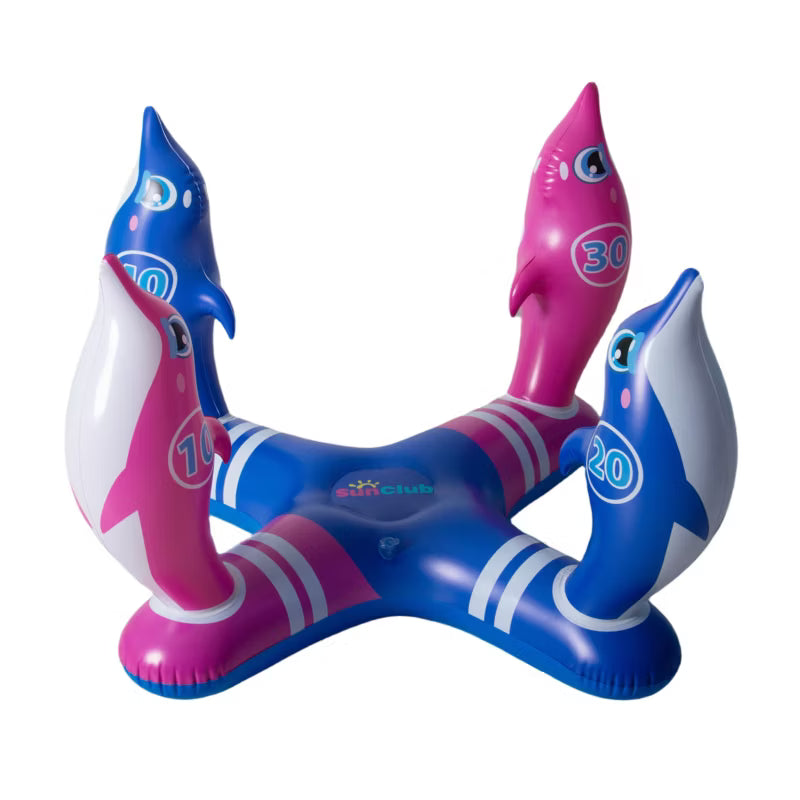 Oppusteligt Ringspil Delfin 95x95x55 cm Flerfarvet