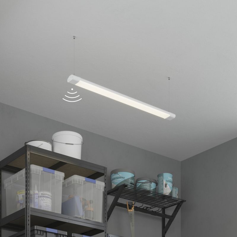 GoodHome Ayllon LED-bjælke med pendel, 4320 lm, IP65, hvid