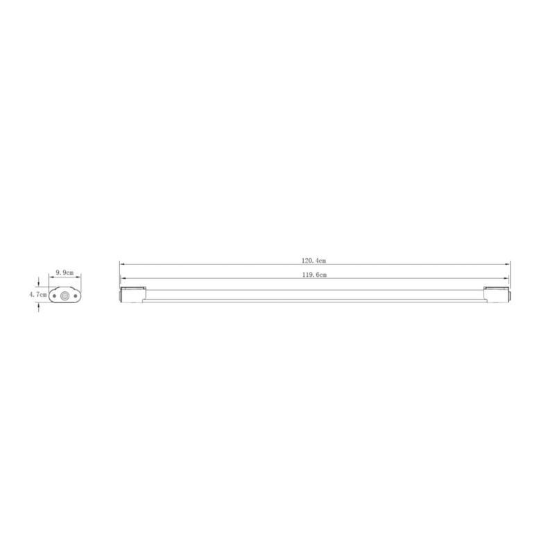 LED-bjælke Ayllon 4320 lm IP65 Sort