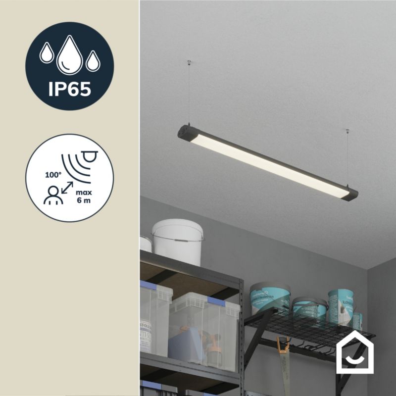 LED-bjælke Ayllon 4320 lm IP65 Sort
