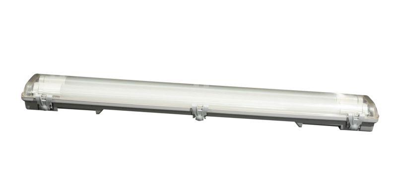 LED hermetisk armatur Germina med 2x9W lysstofrør, 1 stk.