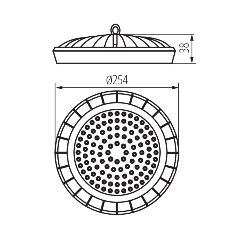 LightLogic LED-armatur high bay LL NEBE 100W-NW 30595 downlight IP65 100W pendelarmatur 1 stk.