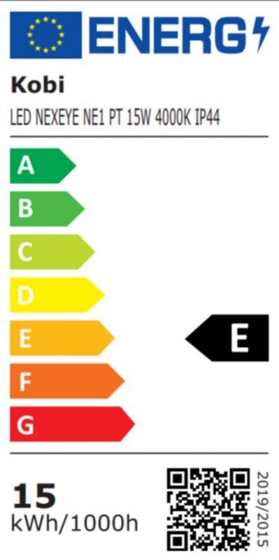 LED-armatur Nexete NE1 15W 4000K IP44, 1 stk.