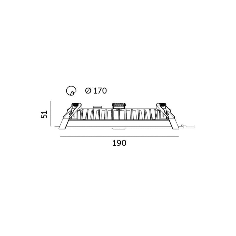 LED-armatur Nexete NE1 20W 4000K IP44, 1 stk.