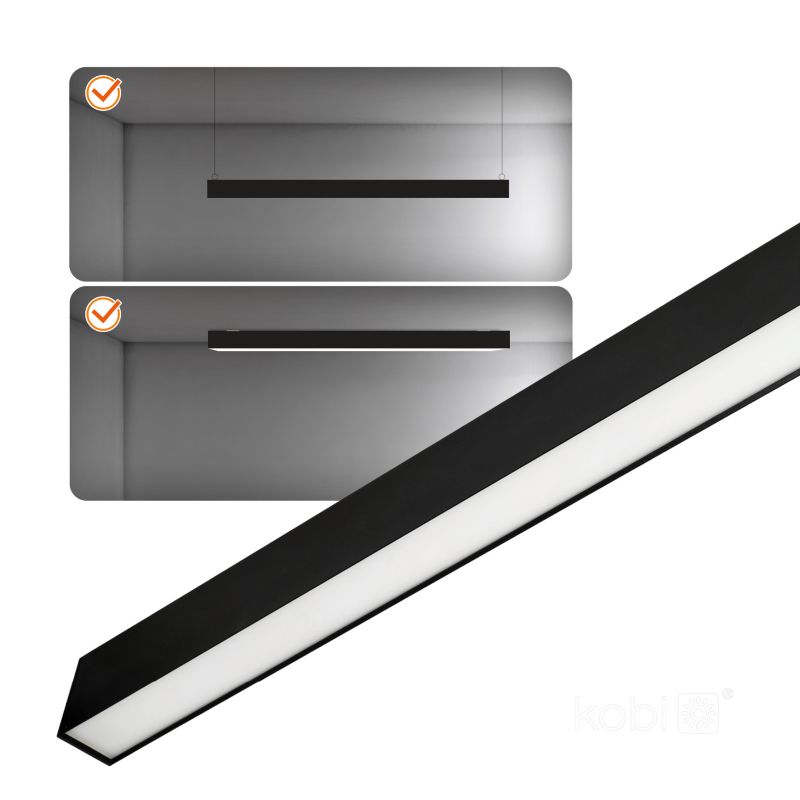 LED-linjelampe Koline K1 Kobi 20W 4000K mat-sort 1 stk.