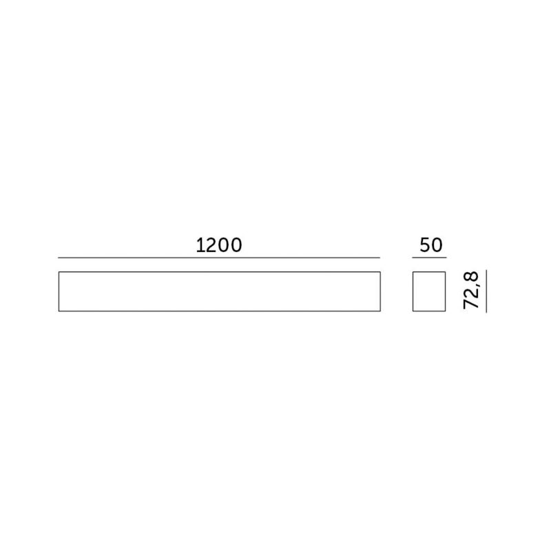 LED-linjelampe Koline K1 Kobi 20W 4000K mat-sort 1 stk.