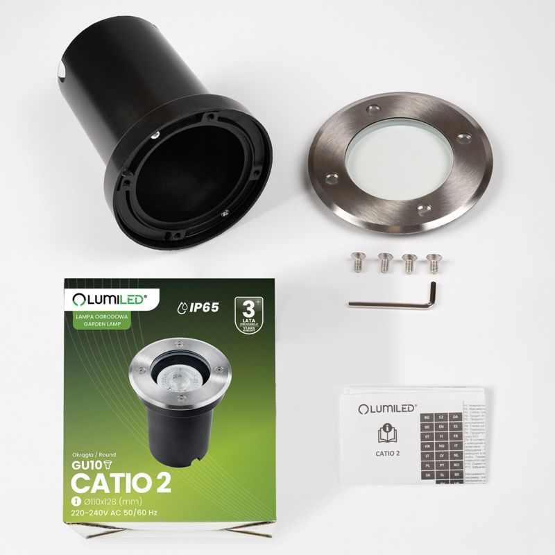 Indbygningsspots Lumiled CATIO2 GU10 IP65 IK09 Rund 1 stk.