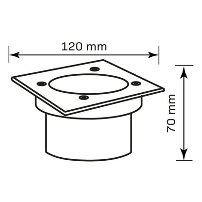 Indkørselslampe MIVO SQUARE 12x12 cm 4000K IP67 5901508333599