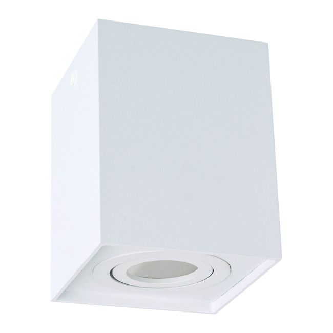 Polux Hadar kvadratisk overflademonteret lampe 1 x 10 W GU10 hvid