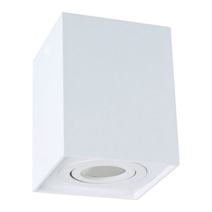 Polux Hadar kvadratisk overflademonteret lampe 1 x 10 W GU10 hvid