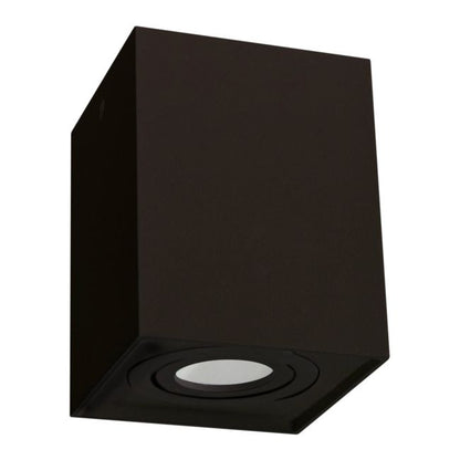 Overflademonteret lampe Polux Hadar kvadratisk 1 x 10 W GU10 mat-sort