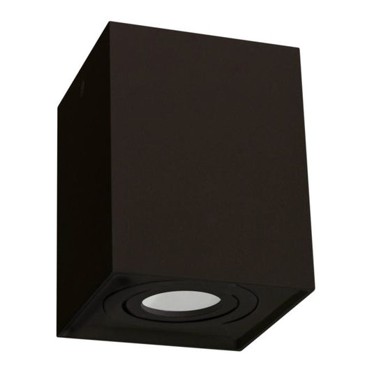 Overflademonteret lampe Polux Hadar kvadratisk 1 x 10 W GU10 mat-sort