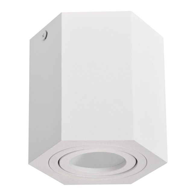 Polux Hexagon overflademonteret lampe 1 x 10 W GU10 hvid