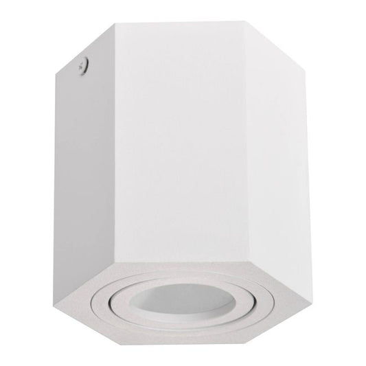 Polux Hexagon overflademonteret lampe 1 x 10 W GU10 hvid