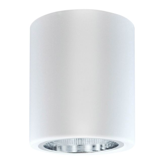 Overflademonteret rund Polux Merkury armatur 10 cm hvid