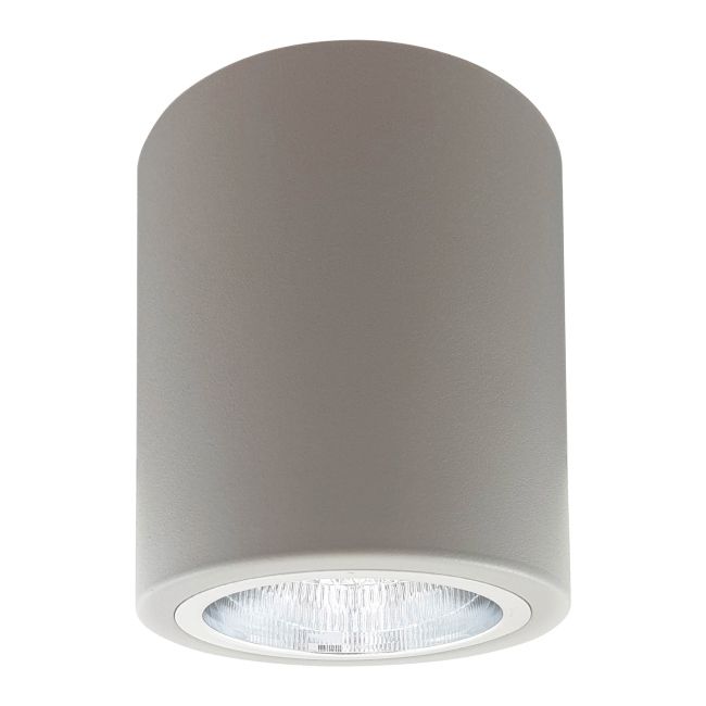 Overflademonteret lampe Polux Merkury rund 10 cm grå