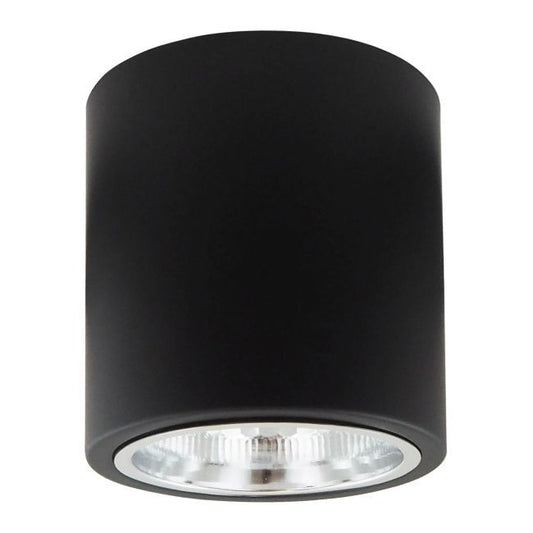 Polux Merkury rund overflademonteret lampe 13 cm sort