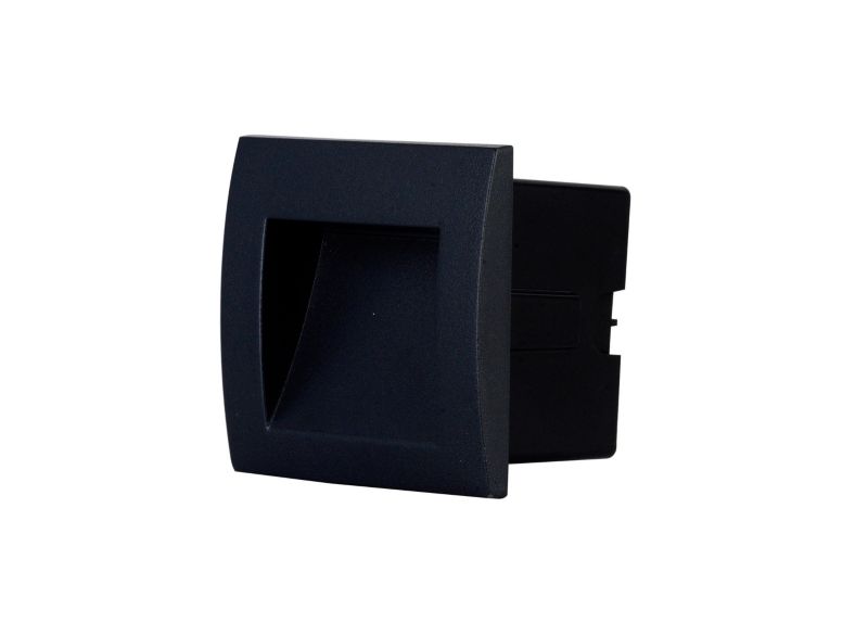 LED Havevægarmatur Sham 90x90 mm Sort