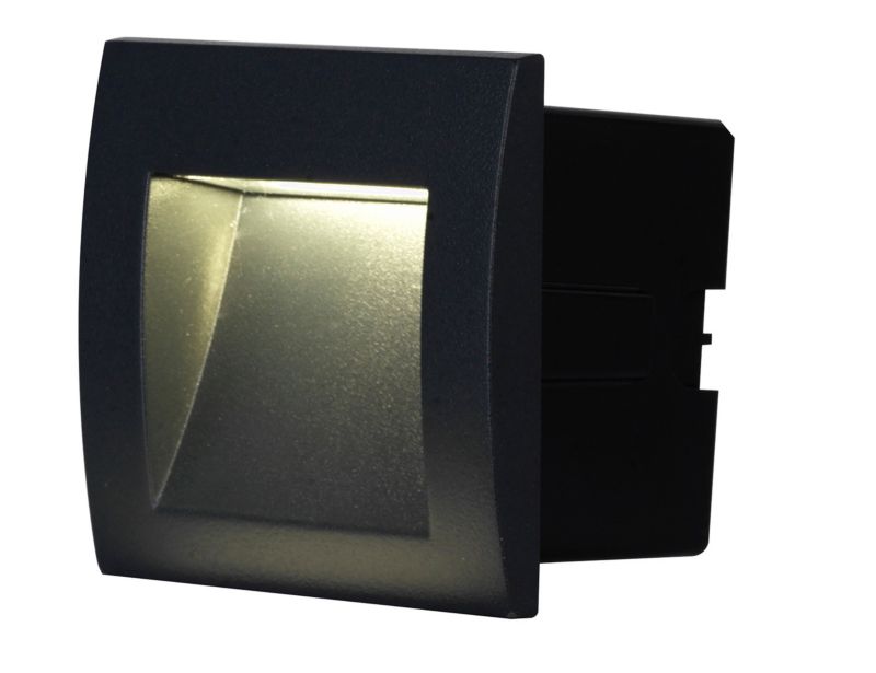 LED Havevægarmatur Sham 90x90 mm Sort