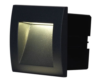LED Havevægarmatur Sham 90x90 mm Sort