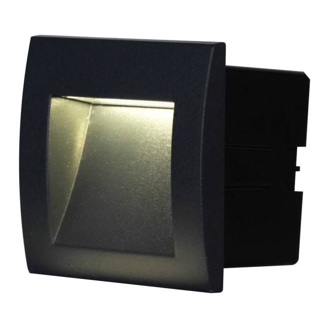 LED Havevægarmatur Sham 90x90 mm Sort