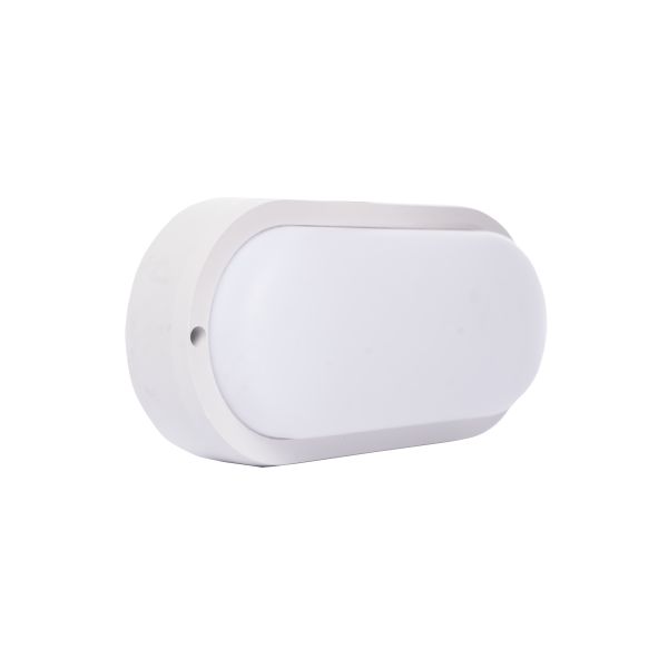 Germina 20W oval hvid kælderlamp, 1 stk.