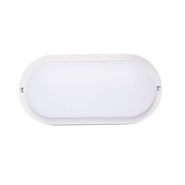 Germina 20W oval hvid kælderlamp, 1 stk.