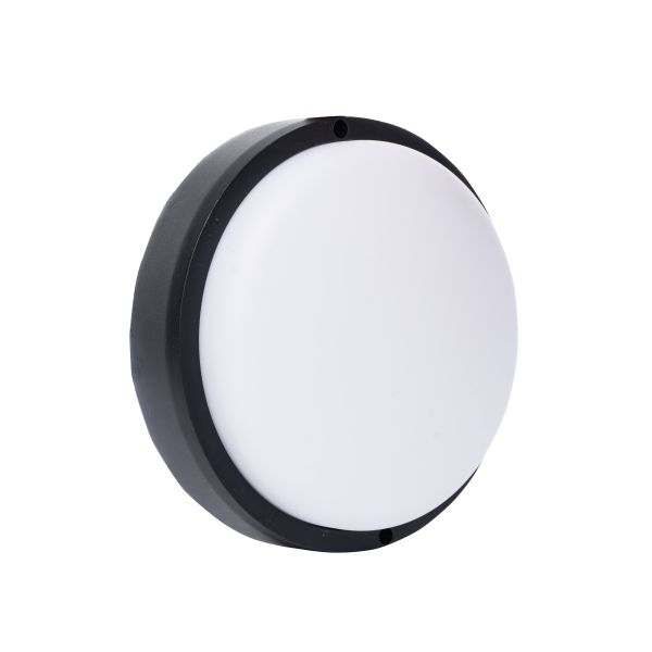 Germina rund sort kælderlampe 15W plafondesign, 1 stk.