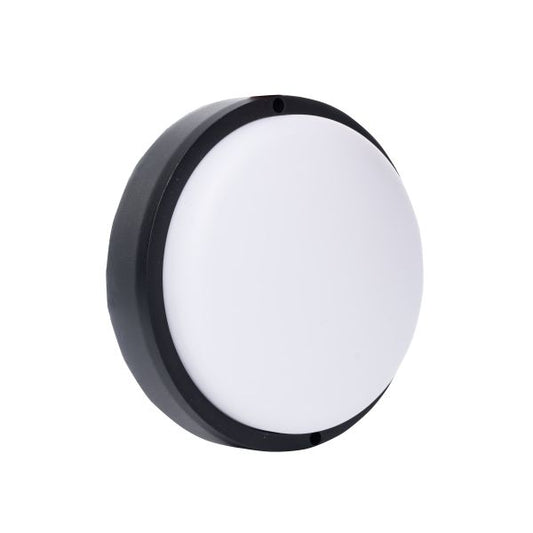 Germina rund sort kælderlampe 15W plafondesign, 1 stk.